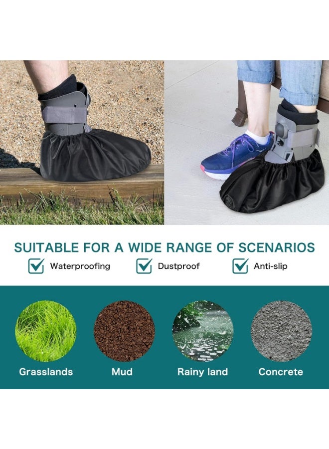 2Pack Fracture Walking Boot Cover, Waterproof Shoe Covers with Waterproof Coating Non-Slip Medical Boot Covers - Image 3