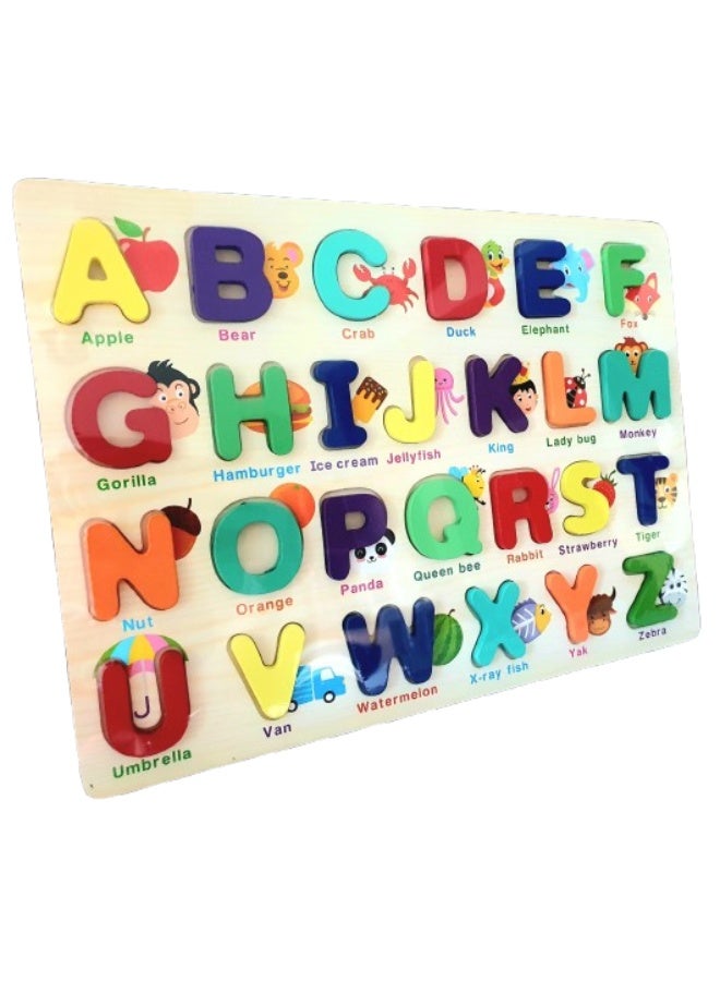 Beauenty Wooden ABC Alphabet Puzzle for Kids - Image 2