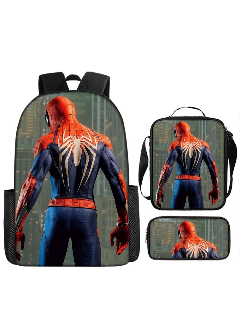 Spider-Man Spider-Man Student Backpack Three-Piece Set 29*16*42cm 
