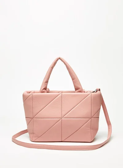 shoexpress Textured Tote Bag with Double Handles