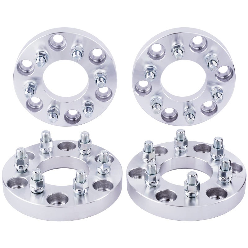 DCVAMOUS 4PC 6x1397 to 6x135 Wheel Adapters 1 Inch 14x15 Studs Convert 6x55 Truck to 6x135 Wheels Compatible with Chevy 6 Lug for Suburban Tahoe Express Silverado Savana Sierra Yukon 1500