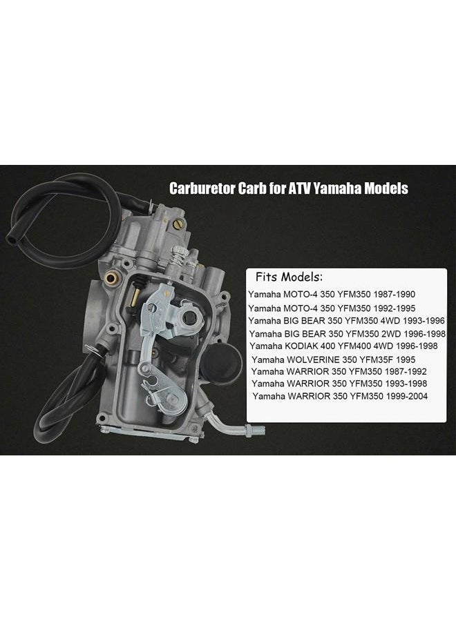 JOD YFM350 Carburetor for Yamaha 1987-1990 & 1992-1995 Moto-4 350 YFM350/1987-2004 Warrior 350 YFM350/1987-1998 Big Bear 350 YFM350/1996-1998 Kodiak 400 YFM400/1995 Wolverine 350 YFM35F +Intake Manifold - Image 2