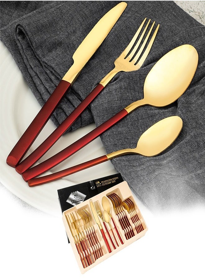 24 Piece Spoon Set Gold Red - pzsku/ZB52C545BF2864EDEDDCDZ/45/_/1731498977/8170a590-458e-4444-9850-f5a17dfc6f1b