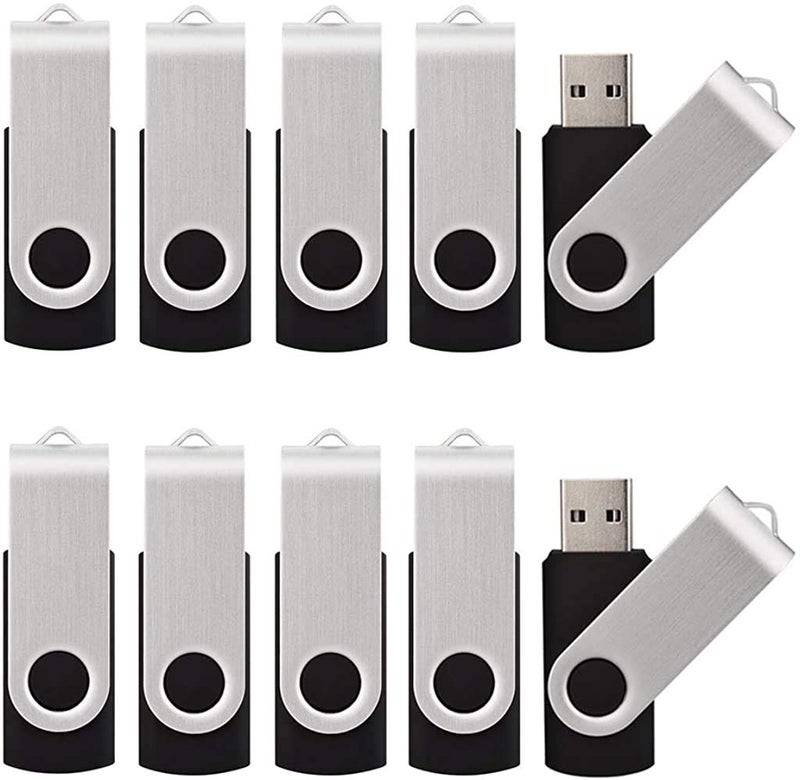 KALSAN 50 Pack USB 2.0 Thumb Drives - 256MB Flash Memory, Black - Image 1