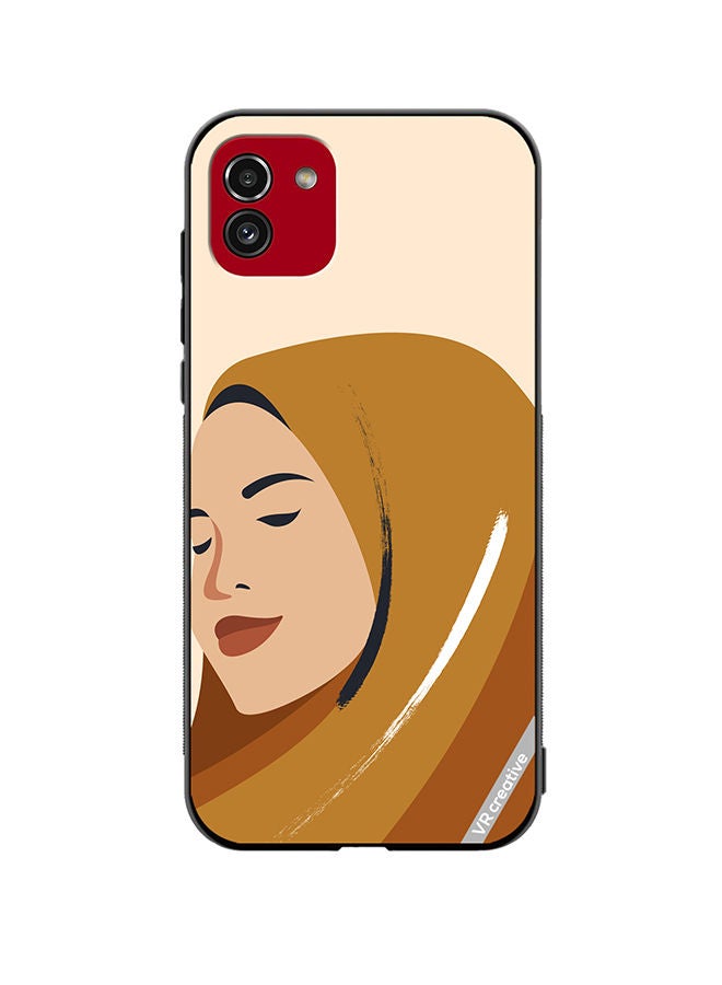 VR CREATIVE Protective Case Cover For Samsung Galaxy A03 Cartoon Woman Shape Design Multicolour - Image 1