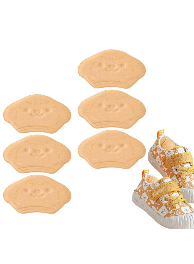 3 Pairs (6pcs) 6mm Self,Adhesive Heel Grips for Kids,Soft Cushion Pads for Shoes Too Big, Prevents Blisters (Girls & Boys) - Image 1