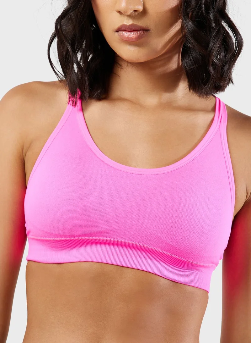 فورورد Dual Strap Back Cutout Detail Sports Bra