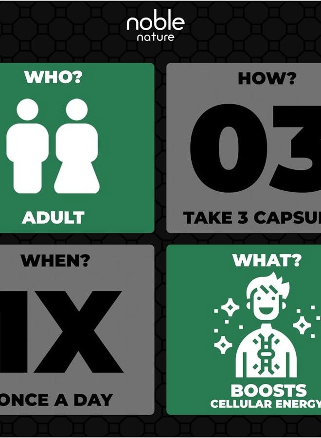noble nature NAD+ 2000mg - Nicotinamide Riboside Adenine Dinucleotide NAD Booster- 90 Veg Capsules - 30 Days Supply - Image 5
