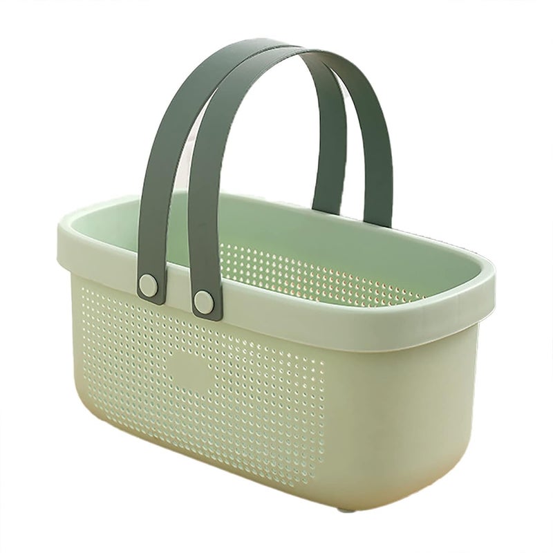 TONSYL Polypropylene Multipurpose Storage Baskets With Handle Shower Caddy Basket Shelf Organizers Basket For Bathroom, Kitchen, Dorm Room, Pantry, Baby Products Rectangular - Image 1