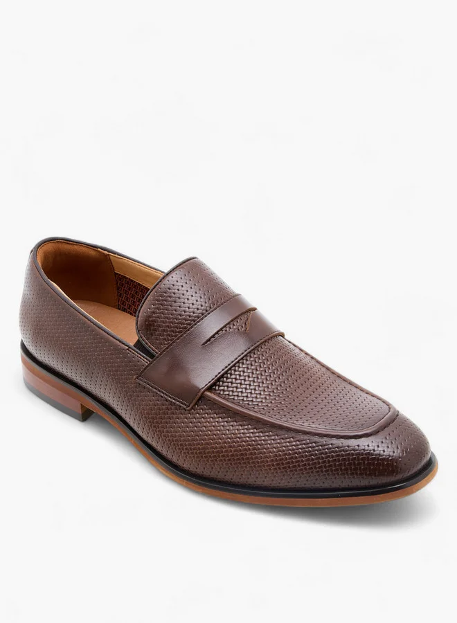 دوتشيني Men's Textured Slip-On Loafers