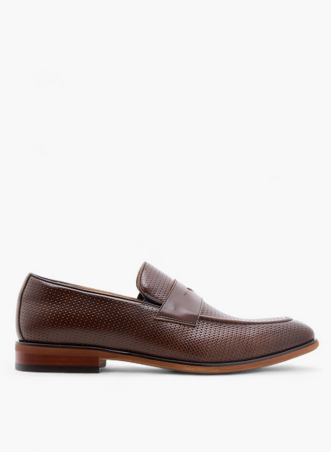 DUCHINI Men's Textured Slip-On Loafers  - Image 3
