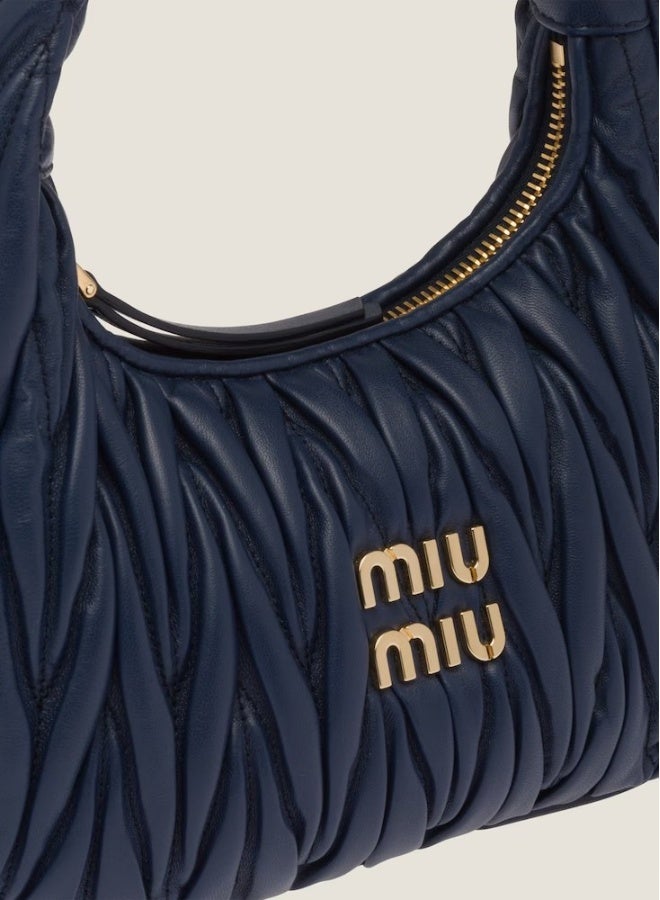 Miu Miu MIU Wander nappa leather hobo Shoulder Bag - Image 5