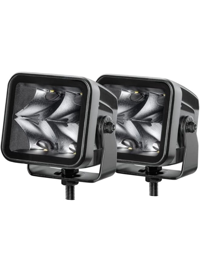 HELLA Black Magic LED Cube Kit 3.2" - LED Off Road Driving Lights 2Pcs - Spot LED Pods for Jeep Truck SUV ATV with DT Cable and Wiring Harness  - Image 1