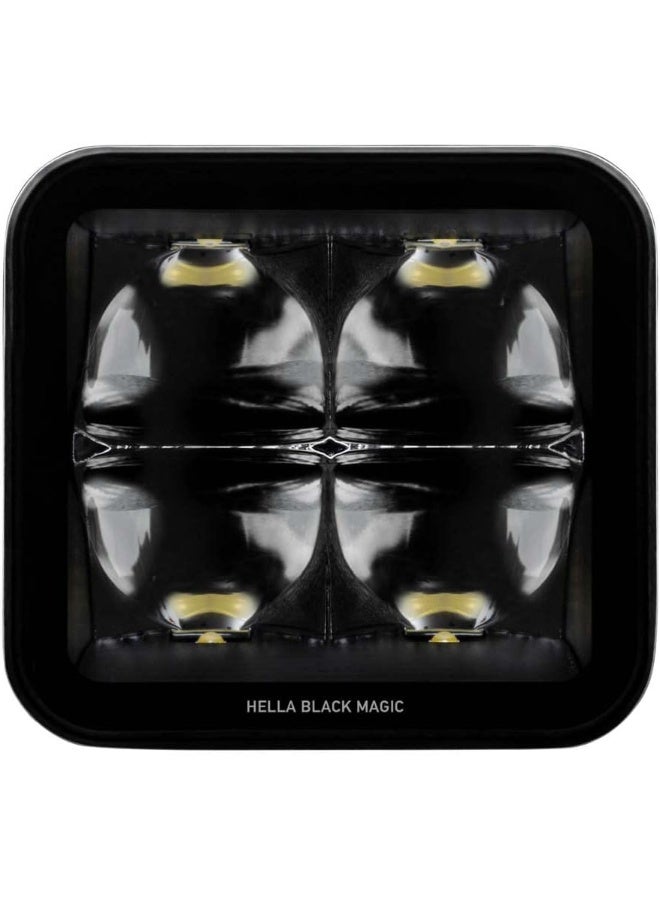 HELLA Black Magic LED Cube Kit 3.2" - LED Off Road Driving Lights 2Pcs - Spot LED Pods for Jeep Truck SUV ATV with DT Cable and Wiring Harness  - Image 4