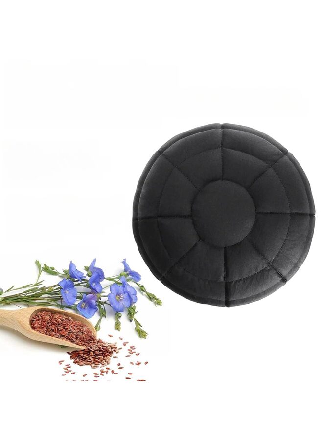 Deep Conditioning Heat Cap Cordless Cotton Flaxseed Seed Interior Microwave Steam Hot Cap for Deep Conditioning Curly Hair, Drying, Styling(Color:Black) - Image 3