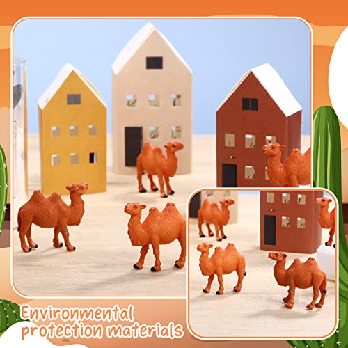 Charniol 24 Pcs Camel Figurines Hand Painted Miniature Animal Statue Desert Camel Figures Animal Figurines Toys Models for Table Desktop Cake Toppers Collection Home Ornaments Decor - Image 4