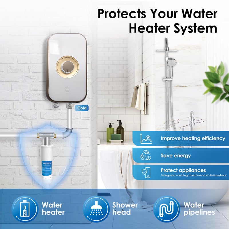 Waterdrop AP431 AP430SS Whole House Scale Inhibitor Filter, Heater Softener System, Prevent Scale Build Up On Hot Water Heaters, Pipes and Boilers - Image 3