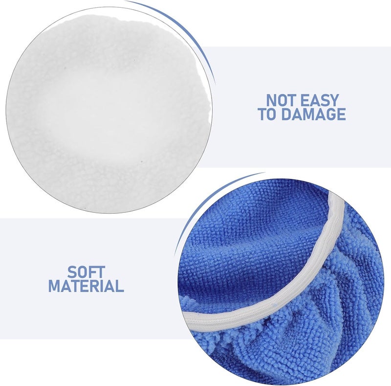 Ipetboom 16 Pcs Car Buffing Bonnets and Vehicle Polishing Pad Covers, Microfiber Fiber Auto Polisher Buffer Pads Set for Car Cleaning and Waxing Maintenance - Image 3