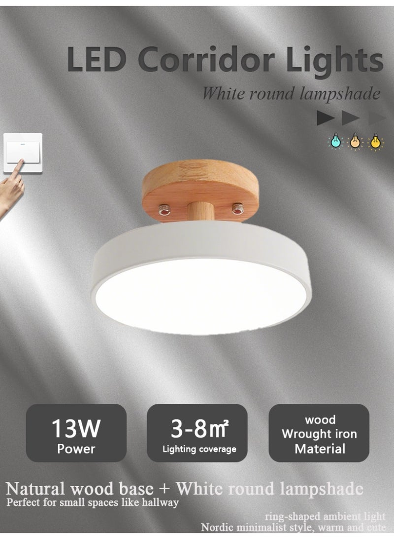 White LED ceiling light, suitable for hallways and bedrooms, 13W - Image 1
