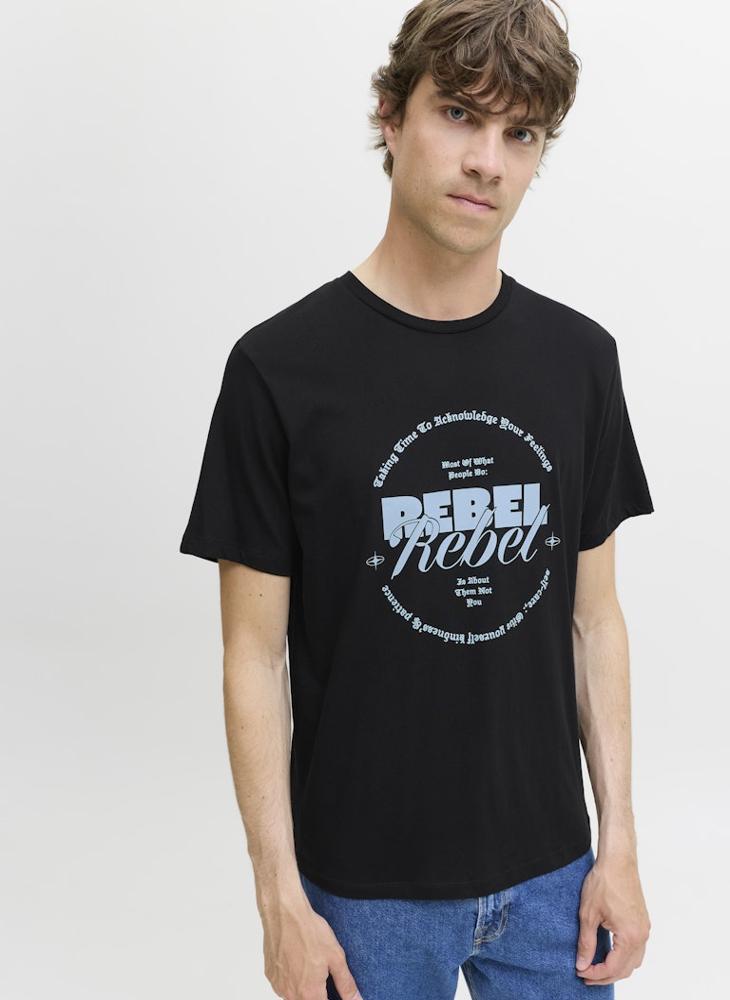 JJ Rebel Rebel Regular Fit Crew Neck T-Shirt - Image 1