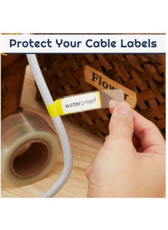 Y&D Label Protector Clear Seals Waterproof for Protecting Barcodes, Numbers, Clothes, Food in Laboratory Library Office Supermarket 500 Pieces 0.59 x 2.16 Inch  - Image 3