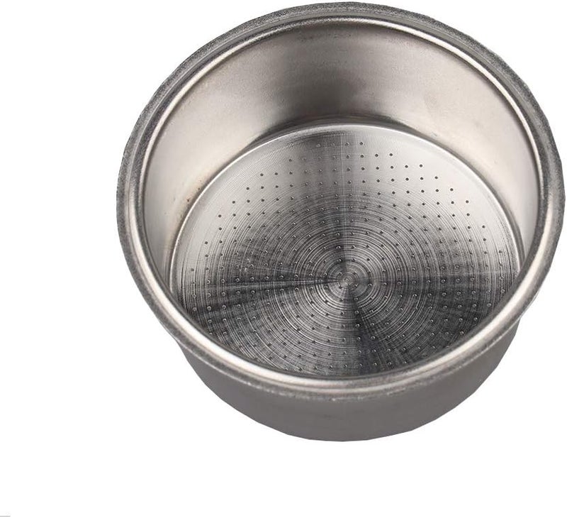 51mm Non-Pressurized Stainless Steel Espresso Filter Basket, Single Wall Cup Replacement for DeLonghi EC155M EC221, Fits 49mm Tamper  - Image 1