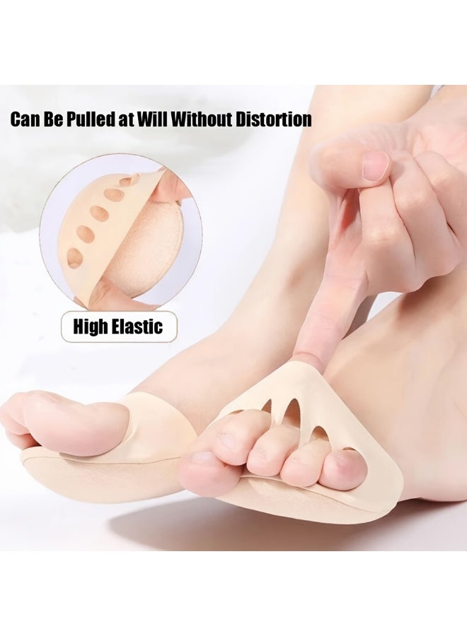 Chabeia 2-Pack Breathable Toe Pads, Forefoot Pad Protectors - Reusable Foot Pads, Foam Pads to Prevent Forefoot Pain and Discomfort (Black) - Image 2