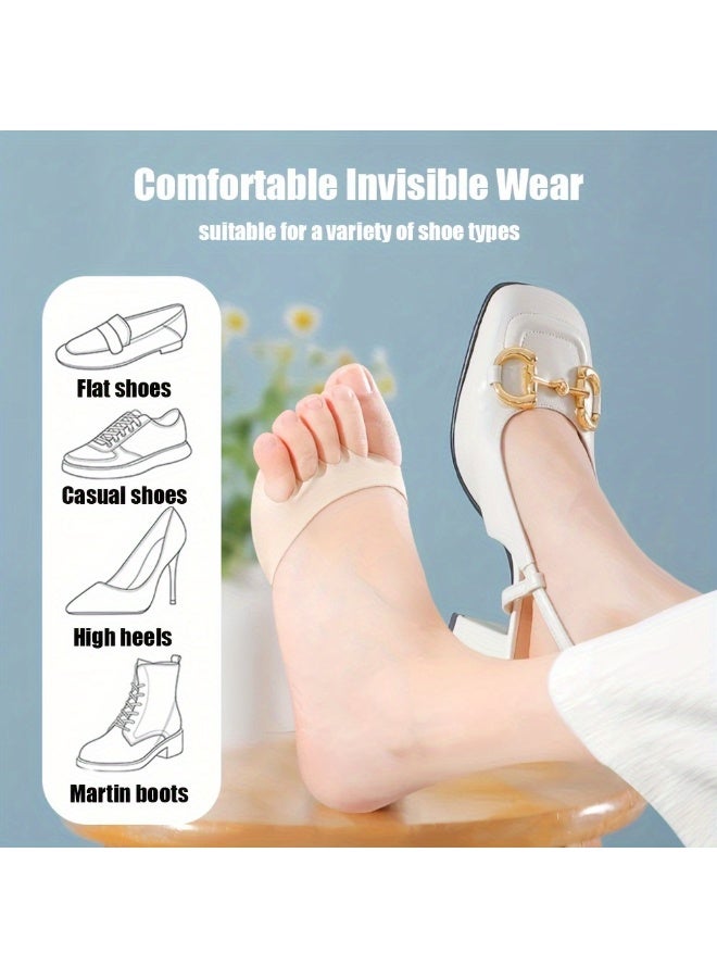 Chabeia 2-Pack Breathable Toe Pads, Forefoot Pad Protectors - Reusable Foot Pads, Foam Pads to Prevent Forefoot Pain and Discomfort (Black) - Image 5
