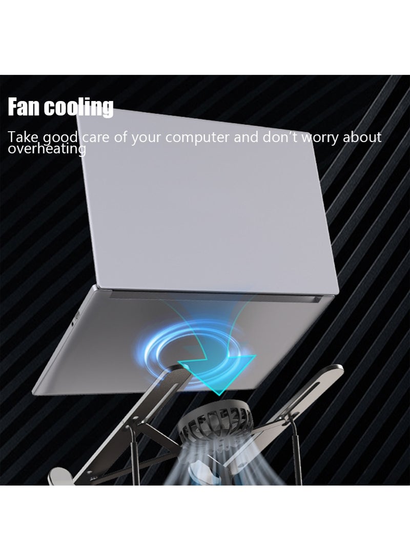 Computer stand notebook folding heat dissipation aluminum alloy stand portable storage lifting notebook stand - Image 3