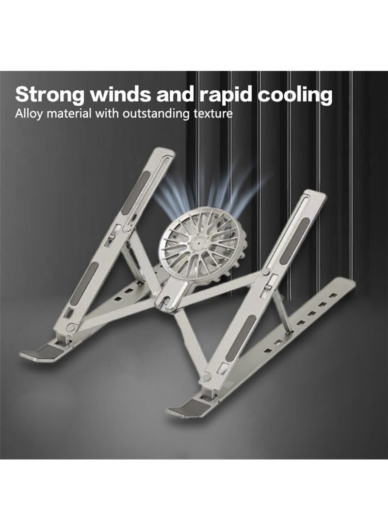 Computer stand notebook folding heat dissipation aluminum alloy stand portable storage lifting notebook stand - Image 2