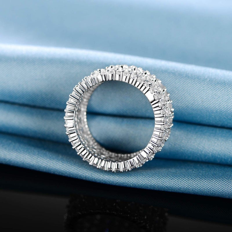 Gemsme 14K Gold Plated Marquise Cubic Zirconia Eternity Statment Ring for Women (9) - Image 5