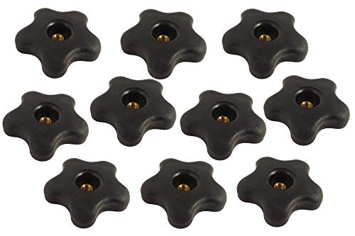 Taytools 770801 Lot 10 Each 5/16 18 Female Thread Star Knobs 2 inch Diameter with Through Insert - Image 1