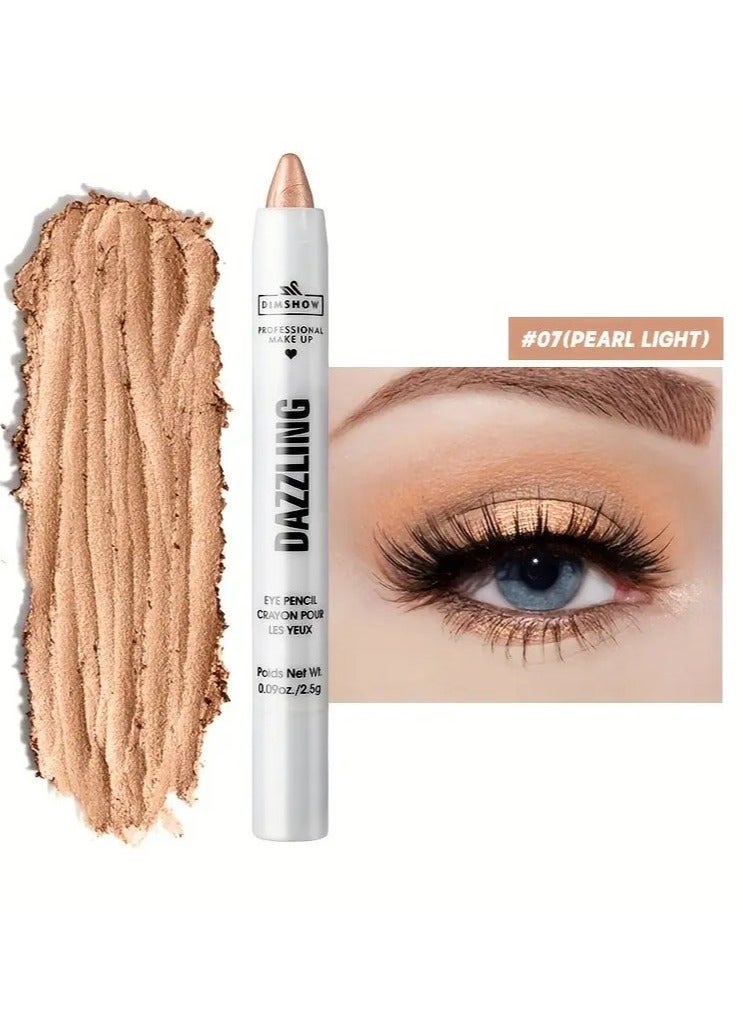 DIMSHOW Vibrant Pearl Glitter Eyeshadow Pen - Liner & Shadow Combinations - Waterproof, Sweat-Proof, Smudge-Proof, Brightening Highlighter for Music Festivals, Under Crease, Eyelid Application #7 | Best Price UAE | Dubai, Abu Dhabi - Image 1