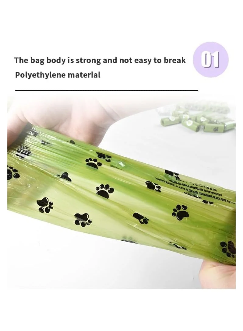 Cuisine Art Dog Bags Pet Supplies for Dogs 20 Rolls, 300pcs, including 1 Green Adjustable Dispenser. Extra Thick and Strong, 100% Leak Proof, Biodegradable Waste Bag