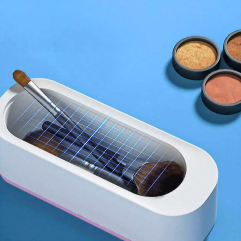 Ultrasonic Cleaner for Glasses, Jewelry, Rings, Makeup Brushes, and Accessories, High Frequency Portable Cleaning Case, Multipurpose Ultrasonic Cleaning Machine for Deep and Gentle Cleaning (Pink) - Image 2