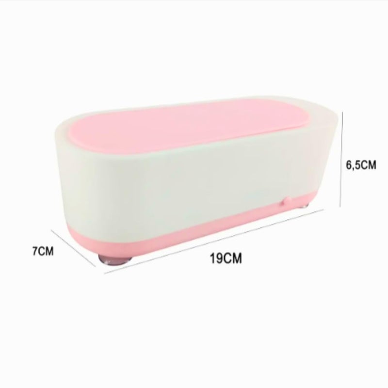 Ultrasonic Cleaner for Glasses, Jewelry, Rings, Makeup Brushes, and Accessories, High Frequency Portable Cleaning Case, Multipurpose Ultrasonic Cleaning Machine for Deep and Gentle Cleaning (Pink) - Image 4