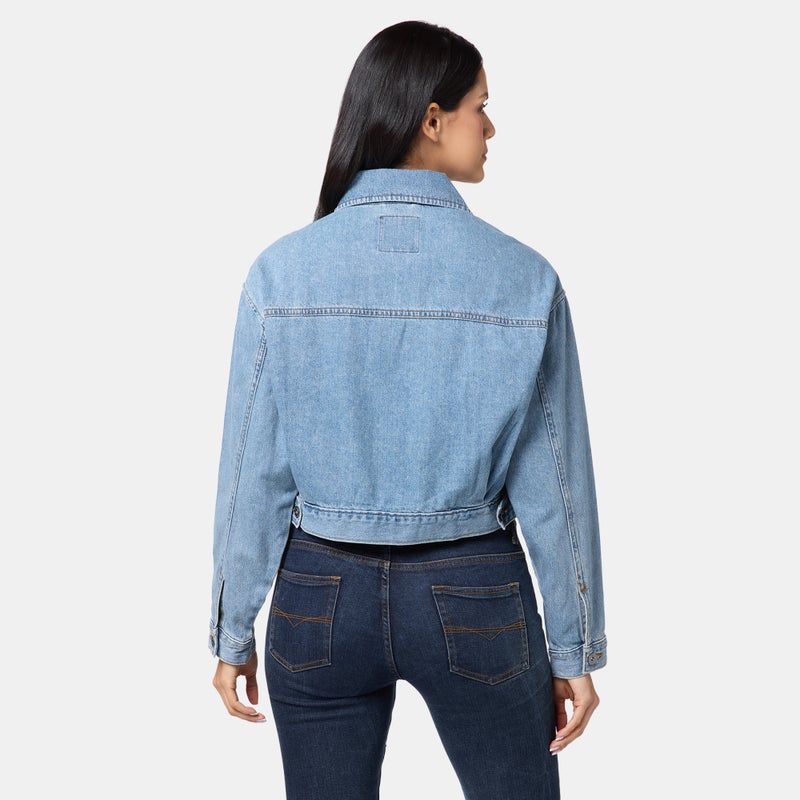 VANS Women's Raynes Denim Crop Jacket - Image 2