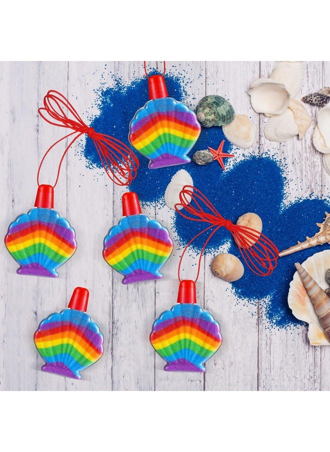 Mifoci 30 Pcs Shell Sand Art Bottle Necklaces Sand Art Kits For Kids Sand Art Containers With Funnels Plastic Sand Bottles For Boys Girls Diy Art Craft Party Supplies, Sand Not Included  - Image 5