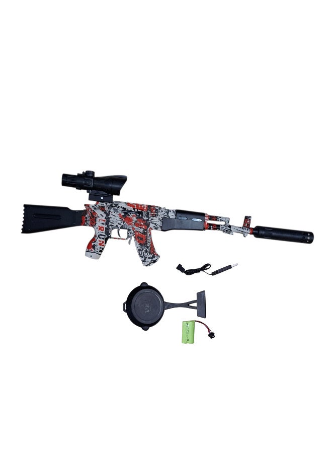 Multi-functional electric machine gun - Red Sniper Model 🔥🎯 Get ready for the ultimate in fun and excitement! A modern design inspired by sniper weapons, with precise and powerful performance for enthusiasts of exciting games. Suitable for ages 14 and up. Ideal for outdoor games and group competitions.