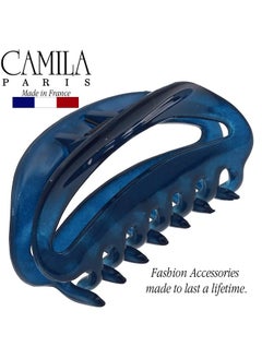 CAMILA Amila Paris Cp3081 French Hair Clip For Women Blue Girls Hair Claw Clip Jaw Fashion Durable And Styling Hair Accessories For Women Luxury Ladies Strong Hold No Slip Grip Clamp Made In France  - Image 5
