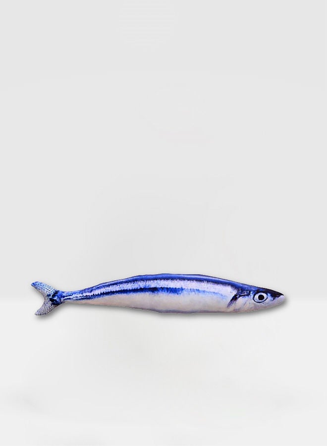 NIBEMINENT Fish Shape Chew Toy Blue/White 20cm - Image 1