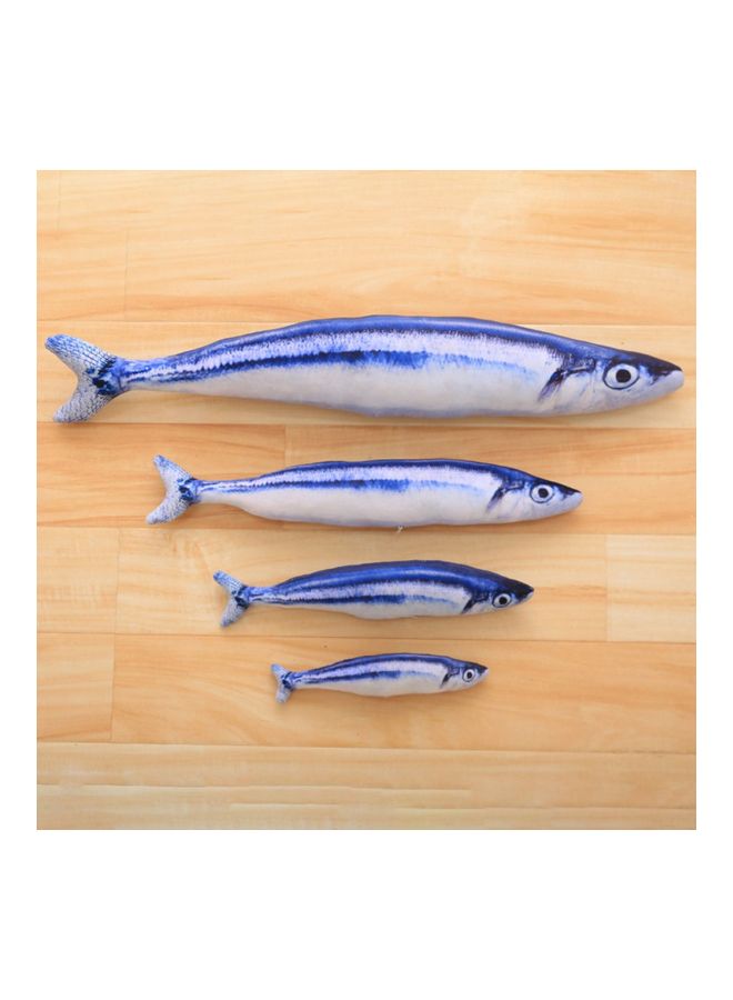 NIBEMINENT Fish Shape Chew Toy Blue/White 20cm - Image 2