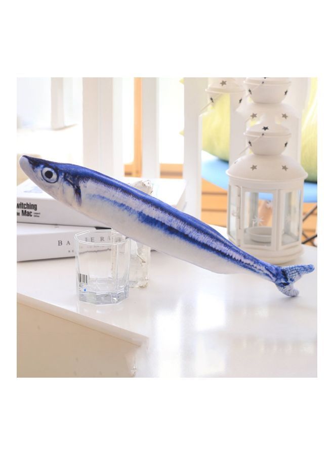 NIBEMINENT Fish Shape Chew Toy Blue/White 20cm - Image 3