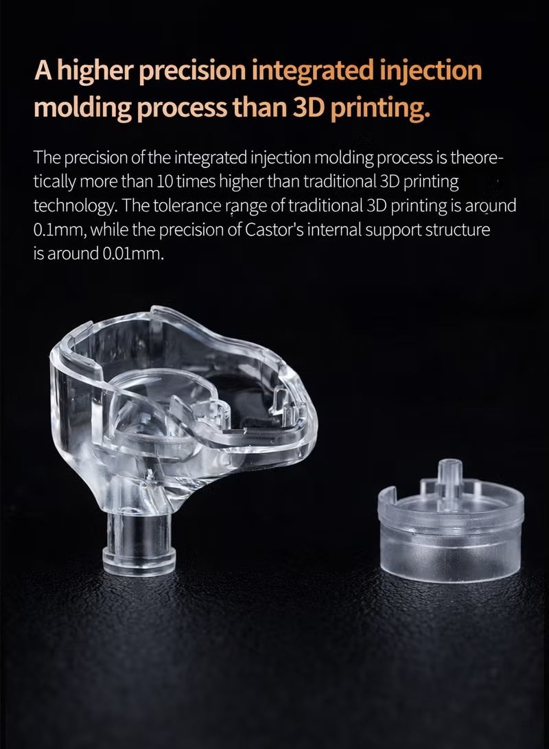 KZ Castor Harman Target Version IEM In-Ear Earphones – Dual Dynamic Drivers (10mm + 8mm), Tunable Sound with 4 Adjustment Switches (16 Profiles), Noise Isolating, 3.5mm, 0.75mm 2-Pin, Silver With Mic - Image 5