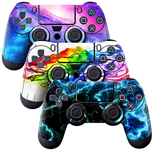 Oiokew Skin for Ps4 Controller, 3pcs Whole Body Vinyl Decal Cover Sticker for Playstation 4 Controller(PS4 controller #11) - Image 1