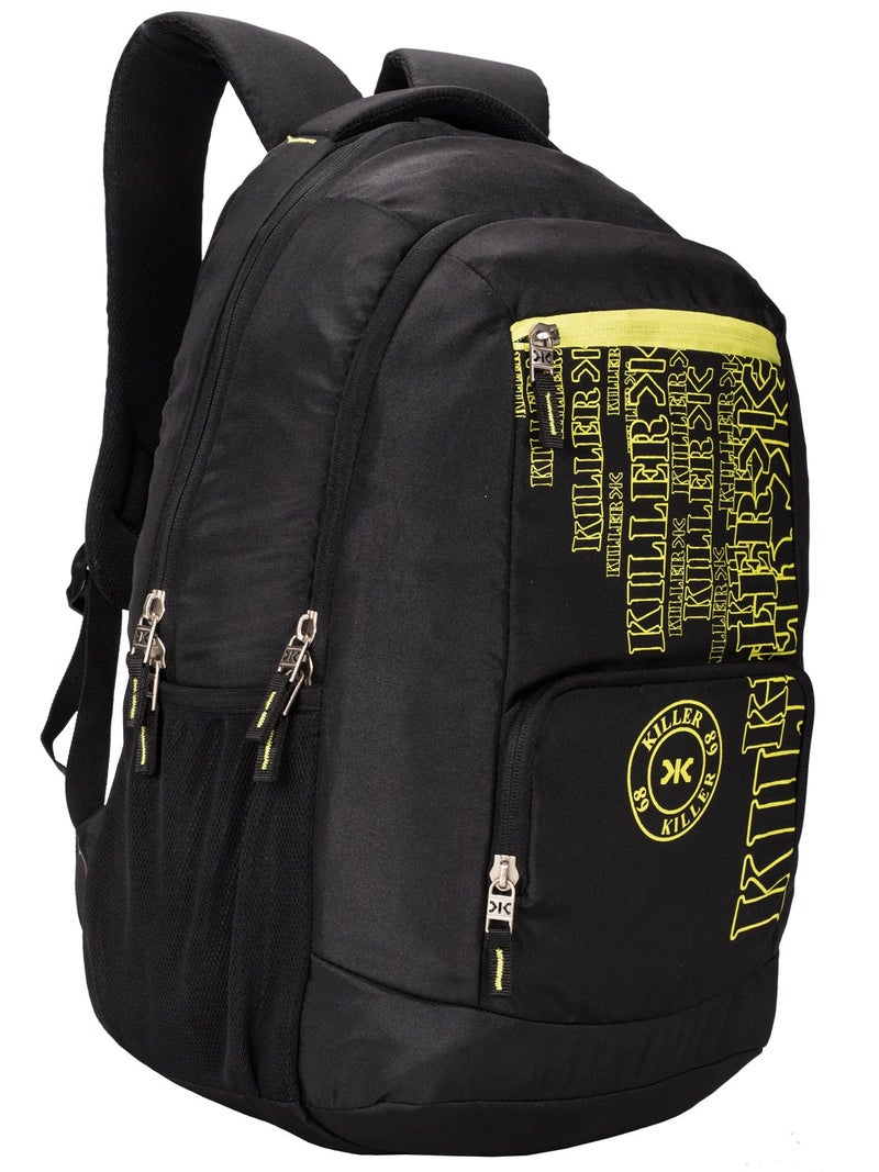 Killer Houston 36L Large Laptop Backpack with 2 Compartments Black Polyester Trendy Waterproof Travel Backpack - Image 3