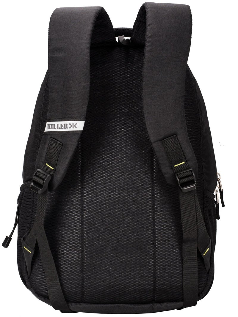 Killer Houston 36L Large Laptop Backpack with 2 Compartments Black Polyester Trendy Waterproof Travel Backpack - Image 5