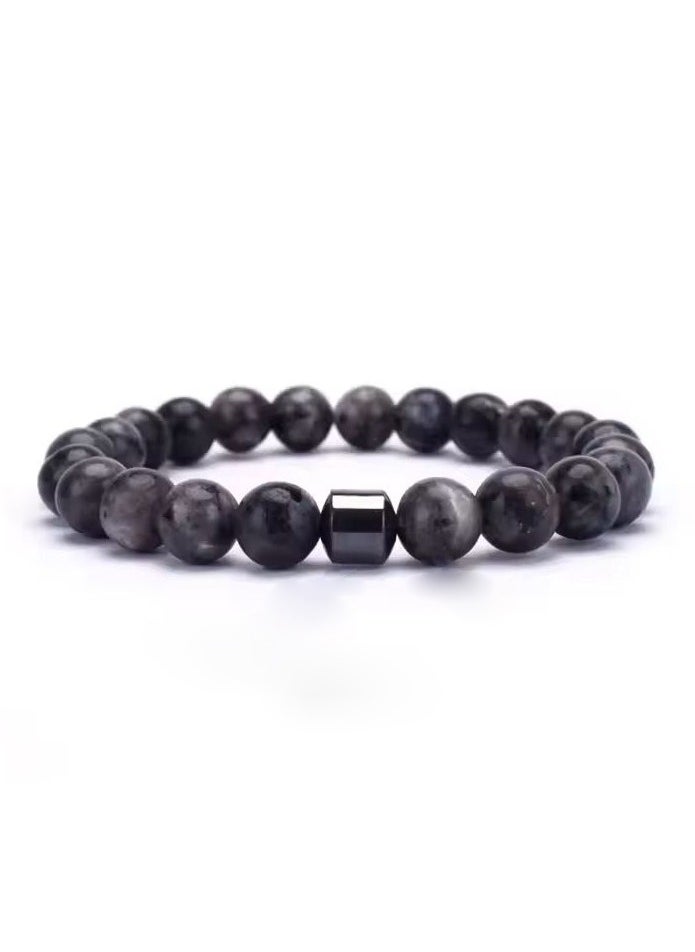 Black Labradorite & Hematite Stone Bracelet - pzsku/ZB52D731B0FD39DFB55F1Z/45/_/1720465472/8f28ba8a-ccb1-4b04-bb7b-7b73f9423c1c