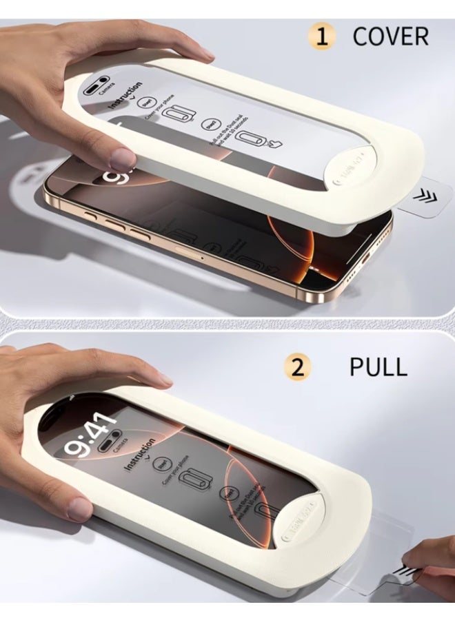 2 in 1 Set HD Tempered Glass Screen Protector with Dust Free Chamber Installation Tool for Apple iPhone 15 PROMAX 6.7 Inch Apple iPhone Screen Protector - Image 2
