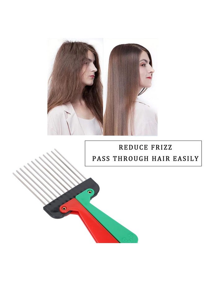 Brrnoo - Afro Hair Comb Afro Comb Plastic Hair Pick Comb Wide Tooth Comb Detangling Hair Comb For Curly Hair Wet Dry Hair Afro Pick Hair Comb Mens Styling Comb Anti Static Hair Brush Wig Braid Comb - Image 1